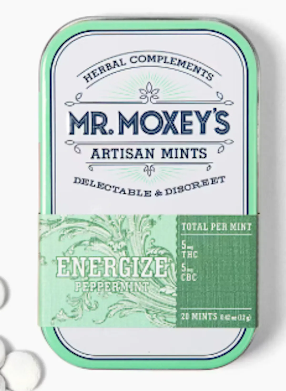 Mr.Moxey’s 1:1 Energize Peppermint Mints 100mg 20pk (THC:CBC)(V) .1g ...