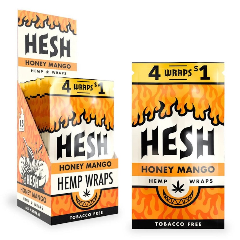 Hesh Hemp Wraps 4pk (Honey Mango)
