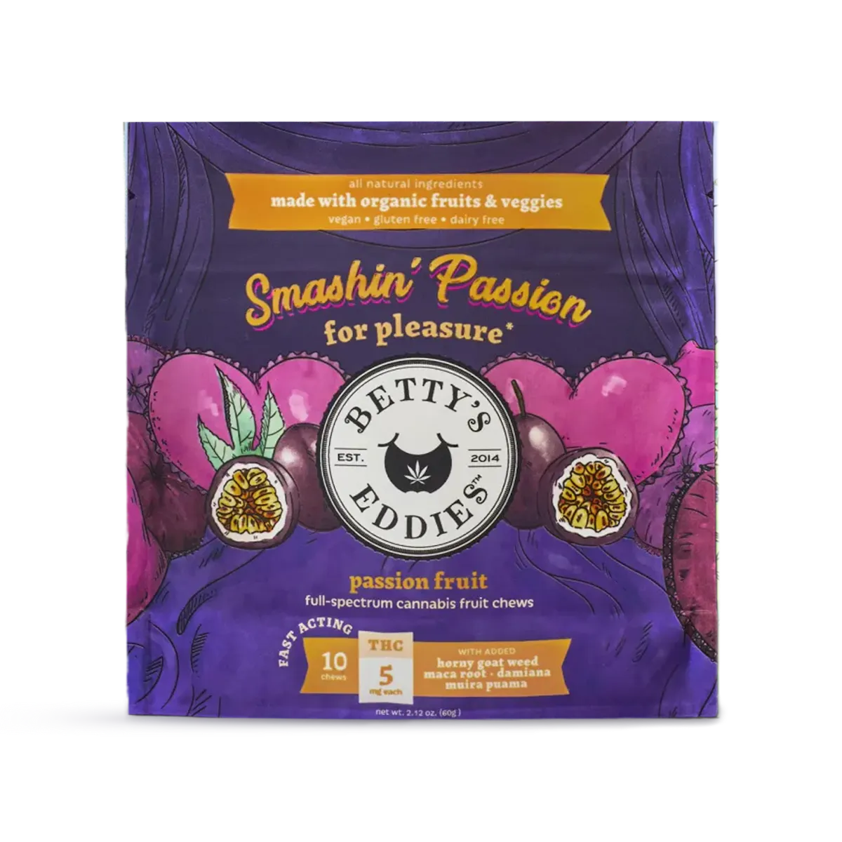 Smashin' Passion Passionfruit Aphrodisiac Fruit Chews [10pk] N/A