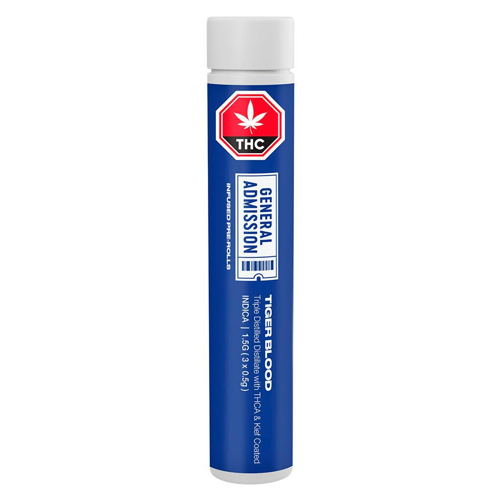 Tiger blood distillate infused pre-roll 3-pack | 1. 5g-1