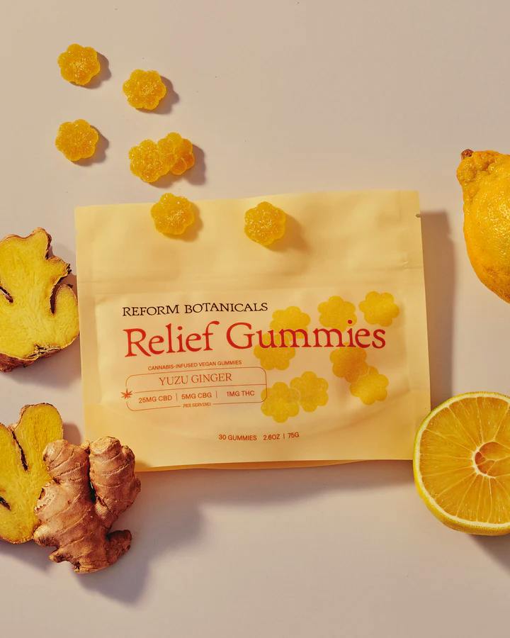 Accessories Edible Gummies Reform Botanicals Yuzu Ginger Relief Full Spectrum CBD+CBG ONLY