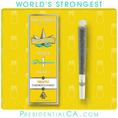 Presidential - 1g Moon Rock Infused Preroll - Pineapple