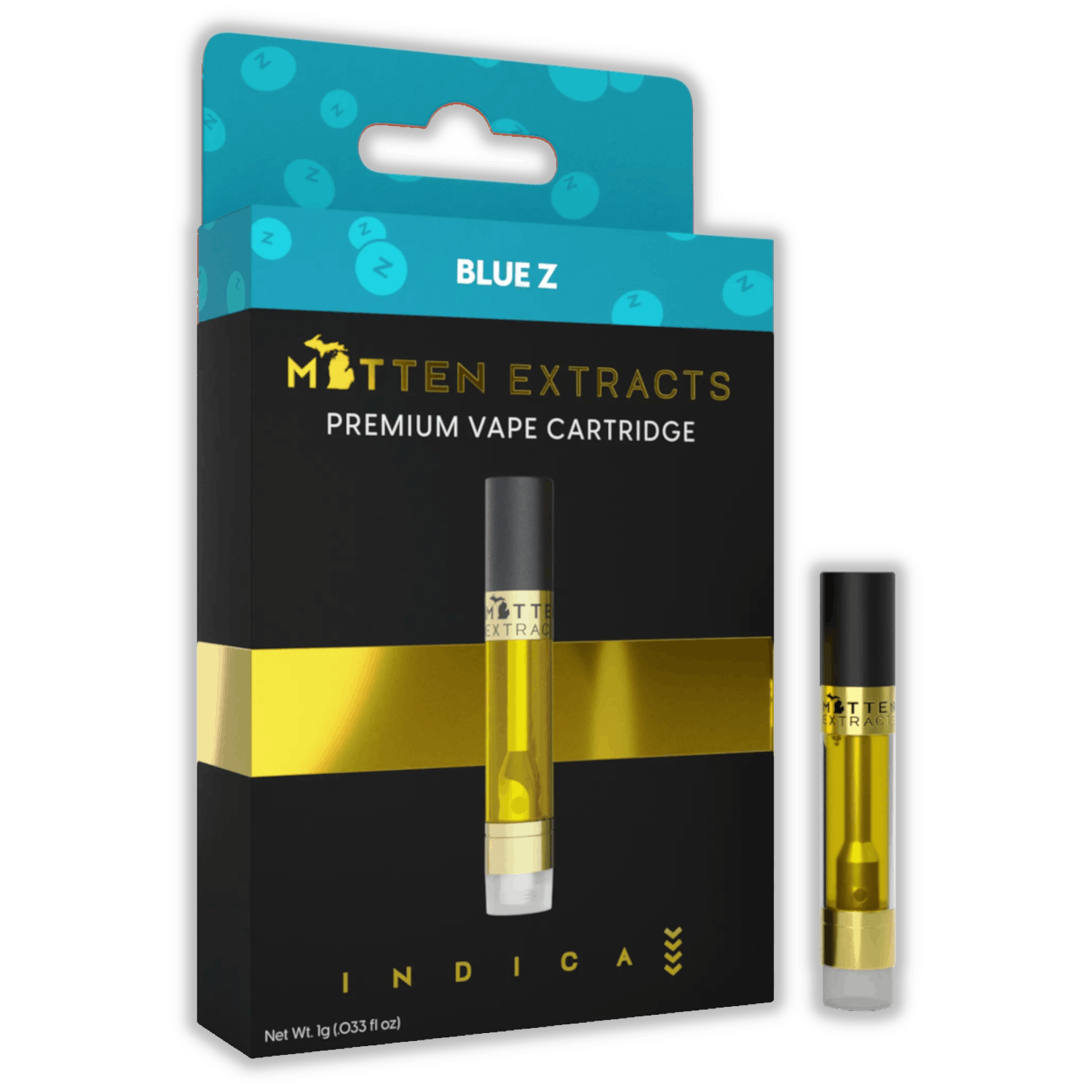 Product: Mitten Extracts | Vape Cart - 1g - Blue Zkittlez (Indica)