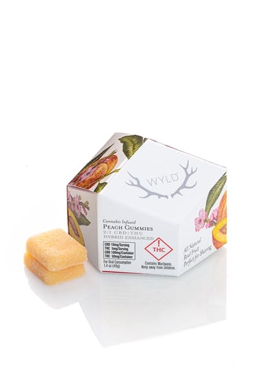 Photo of Peach 2:1 CBD + Hybrid Enhanced Gummies
