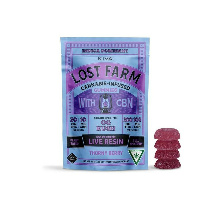 Lost Farm | 200mg Live Resin Gummies | Thorny Berry x OG Kush