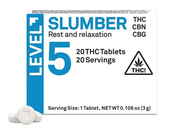 LEVEL 5 | Slumber Protab THC:CBN:CBG | 20pk Tablets | 5mg