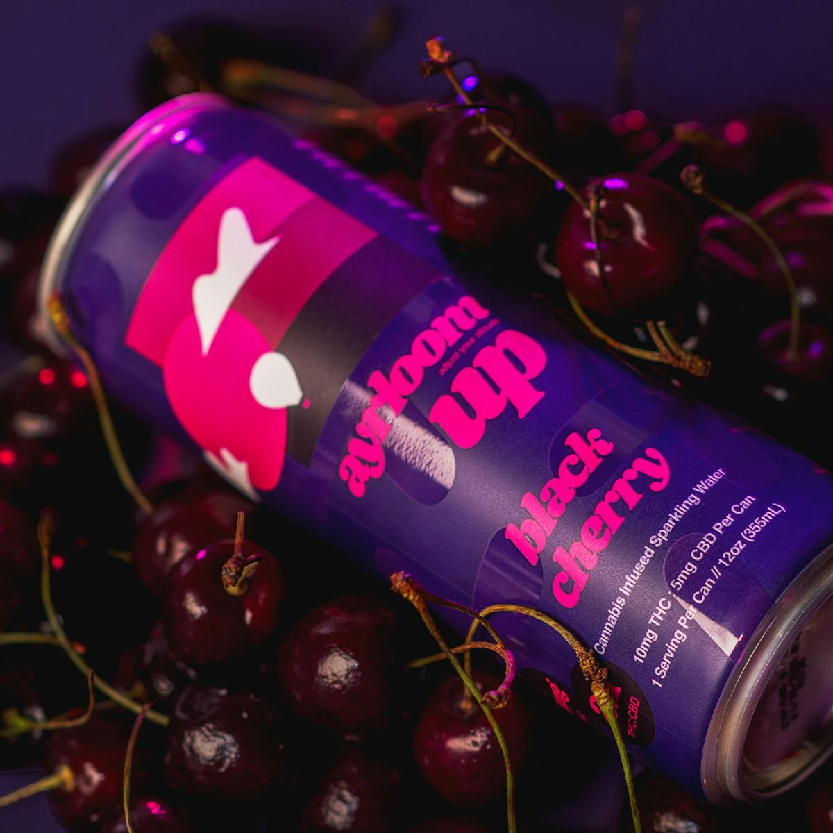 Photo of “up” 2:1 black cherry infused sparkling water | 10mg