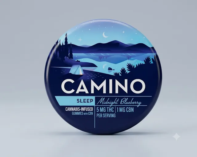 Camino Gummies Sleep - Midnight Blueberry 5 THC : 1 CBN 20pk/100mg (indica, 2.8g)