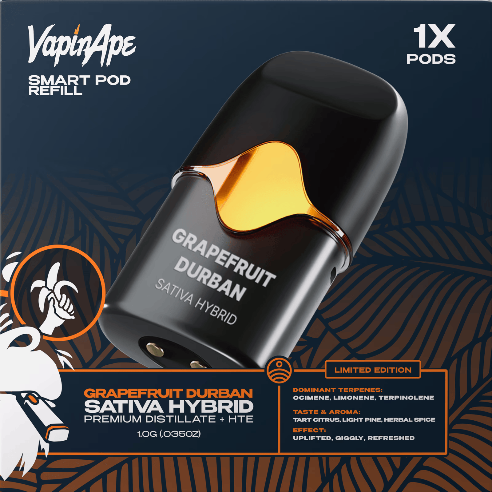 Vapin Ape - Pod - - Sativa Hybrid - **GRAPEFRUIT DURBAN** (2/$25)