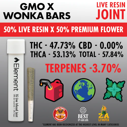 Element x Ragged Wizard - 1g Live Resin Joint - GMO x Wonka Bars