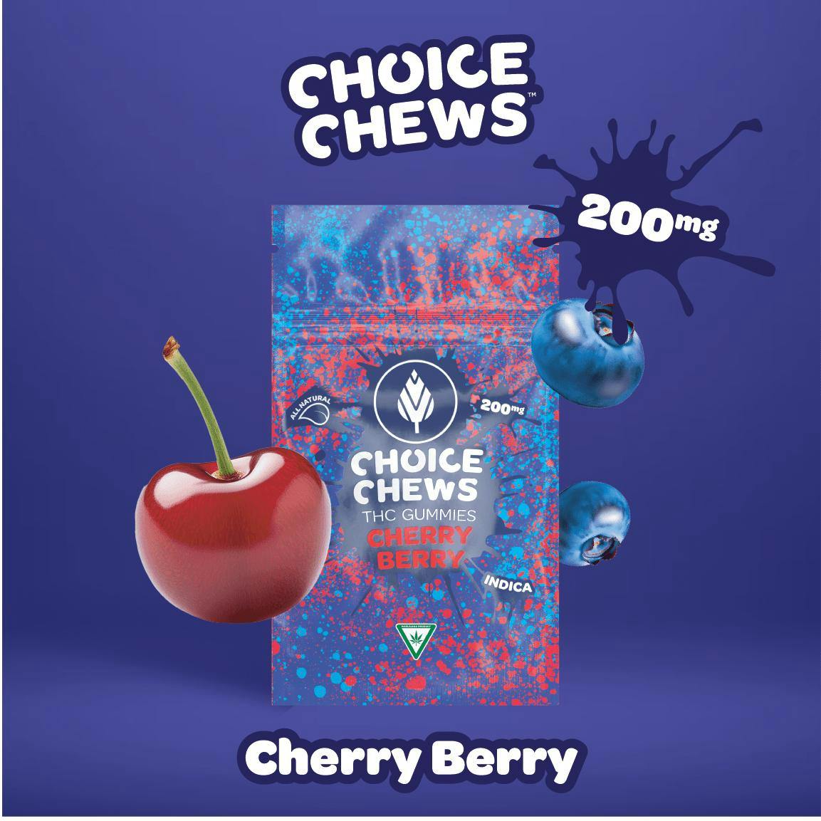 Product: Choice | Chronic Cherry Berry | Gummies | 200mg | Indica