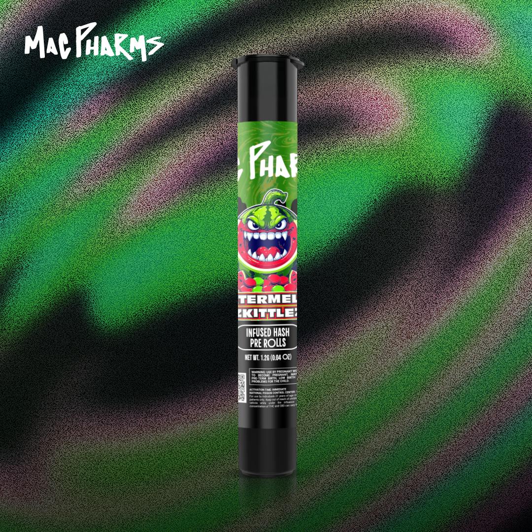 Mac Pharms - 1.2g Infused Preroll - Watermelon Zkittlez