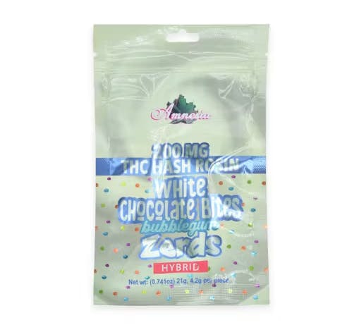 Product: AMNESIA | ZERDS BUBBLE GUM | WHITE CHOCOLATE | 5PK | HYBRID