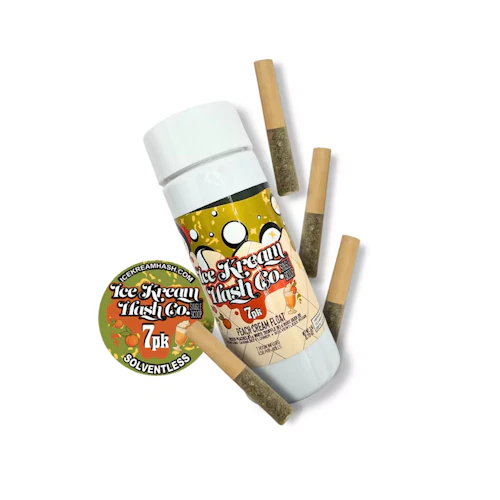 Ice Kream Hash - 7-Pack .5g Rosin Infused Prerolls - Peach Cream Float