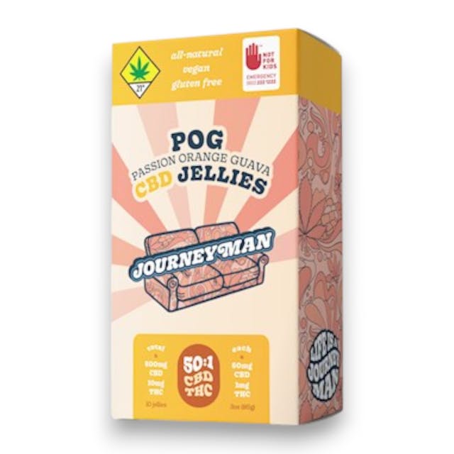 J-510POGJ - Journeyman 50:1 POG CBD Jellies (500mg CBD/10mg THC)