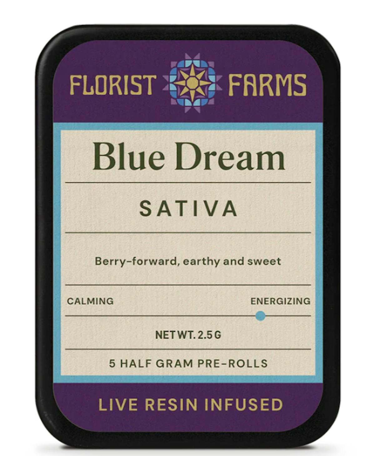 Image of Florist Farms | Blue Dream | 0.5g Infused Prerolls 5pk