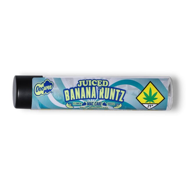 Ooowee - JUICED 1G Infused PreRoll - Banana Runtz - Mac Cake - 1g