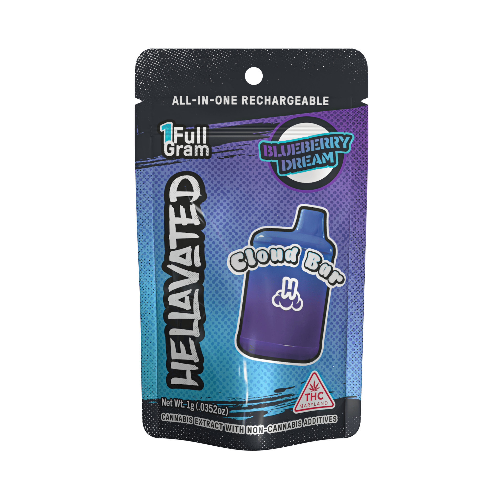 Blueberry Dream Cloud Bar 1g - Hellavated
