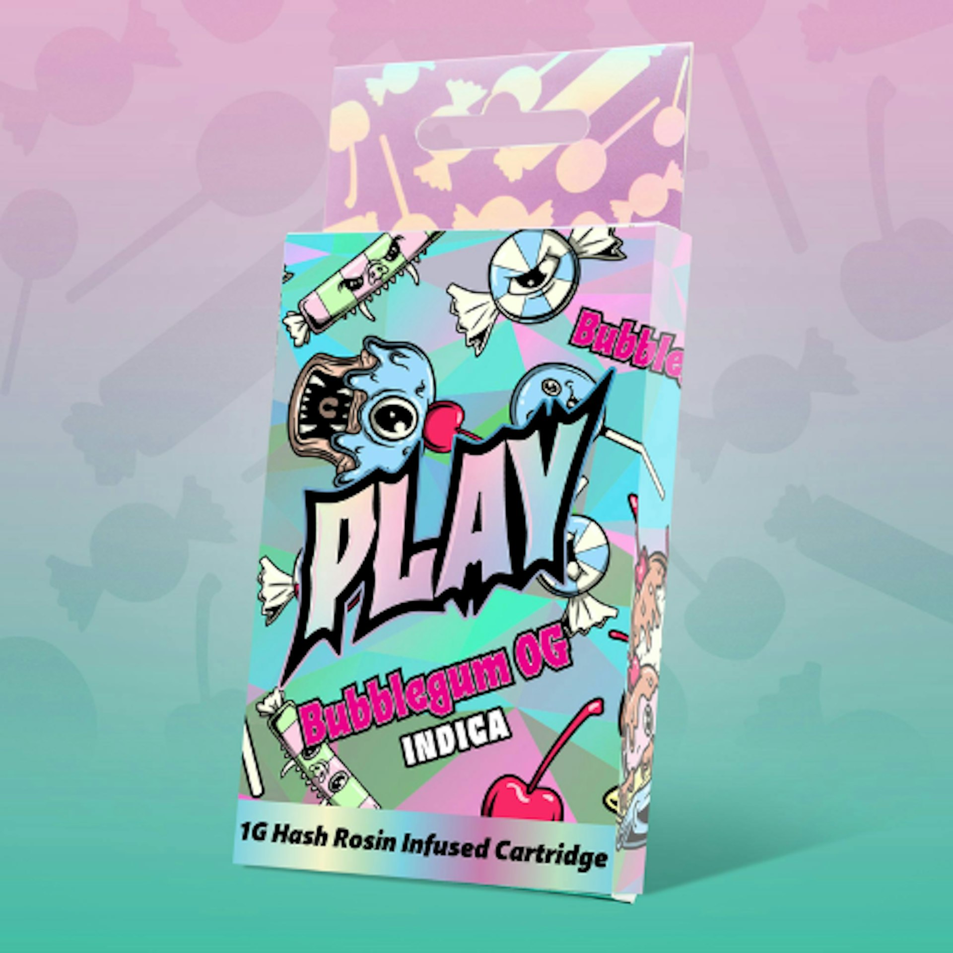 Play - Bubblegum OG 1G Hash Rosin Infused Cartridge