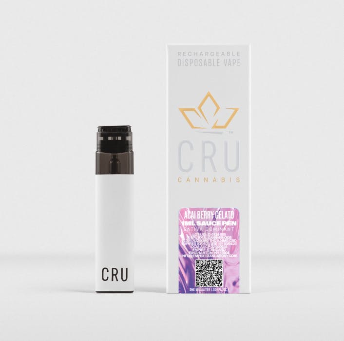 CRU | 1ml Sauce Disposable Vape | Acai Berry Gelato