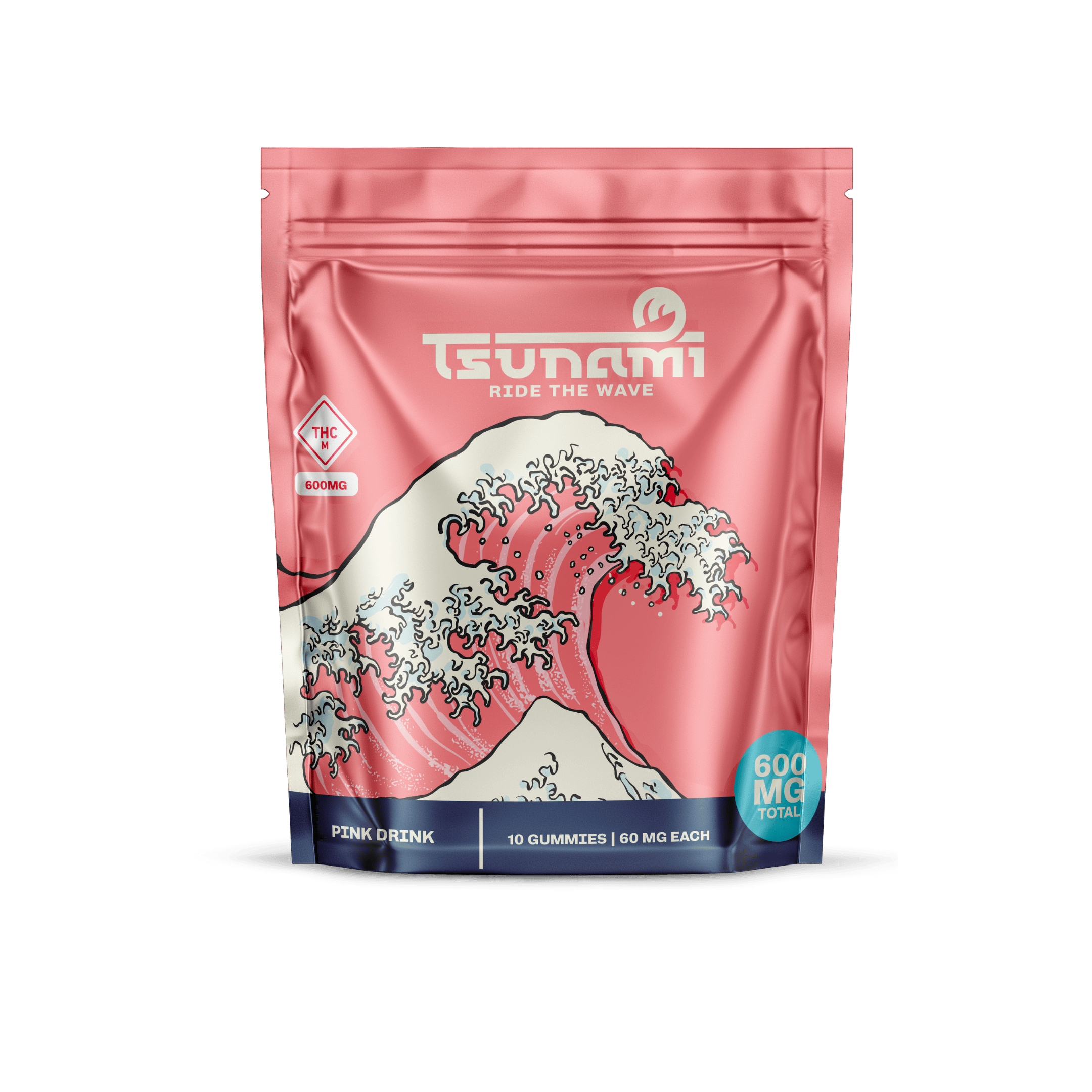 Tsunami - Pink Drink - Gummies - 600mg (10pk) | Blue Sage Cannabis