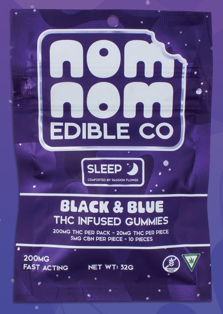 Product: NomNom Edible Co | Gummies - 200mg - Black & Blue (Sleep)