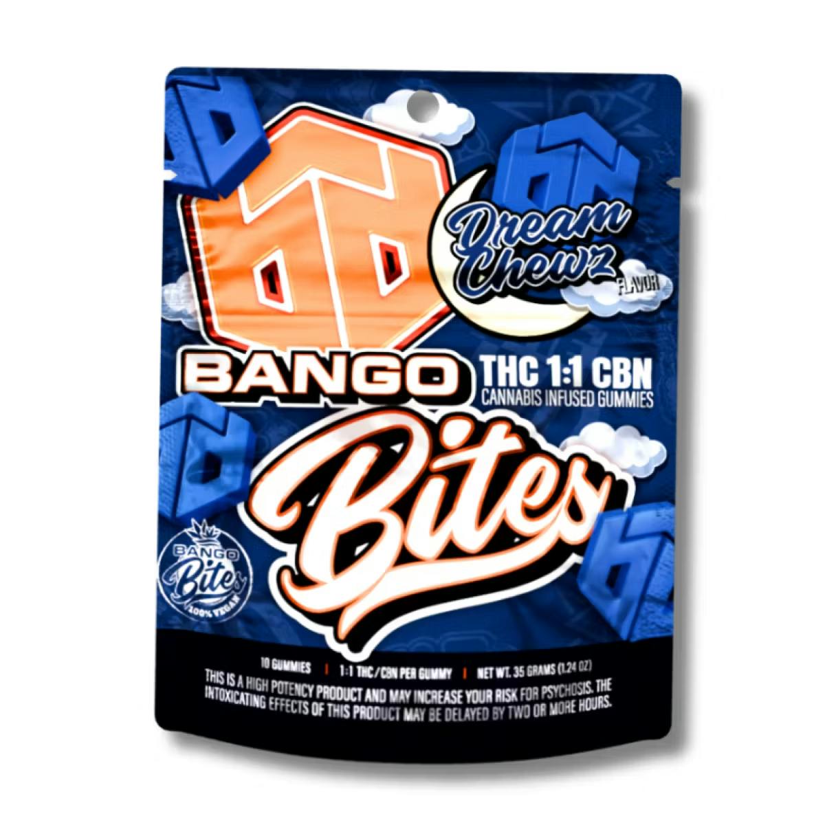 Bango Bites - Blueberry 1:1 THC:CBN Gummies