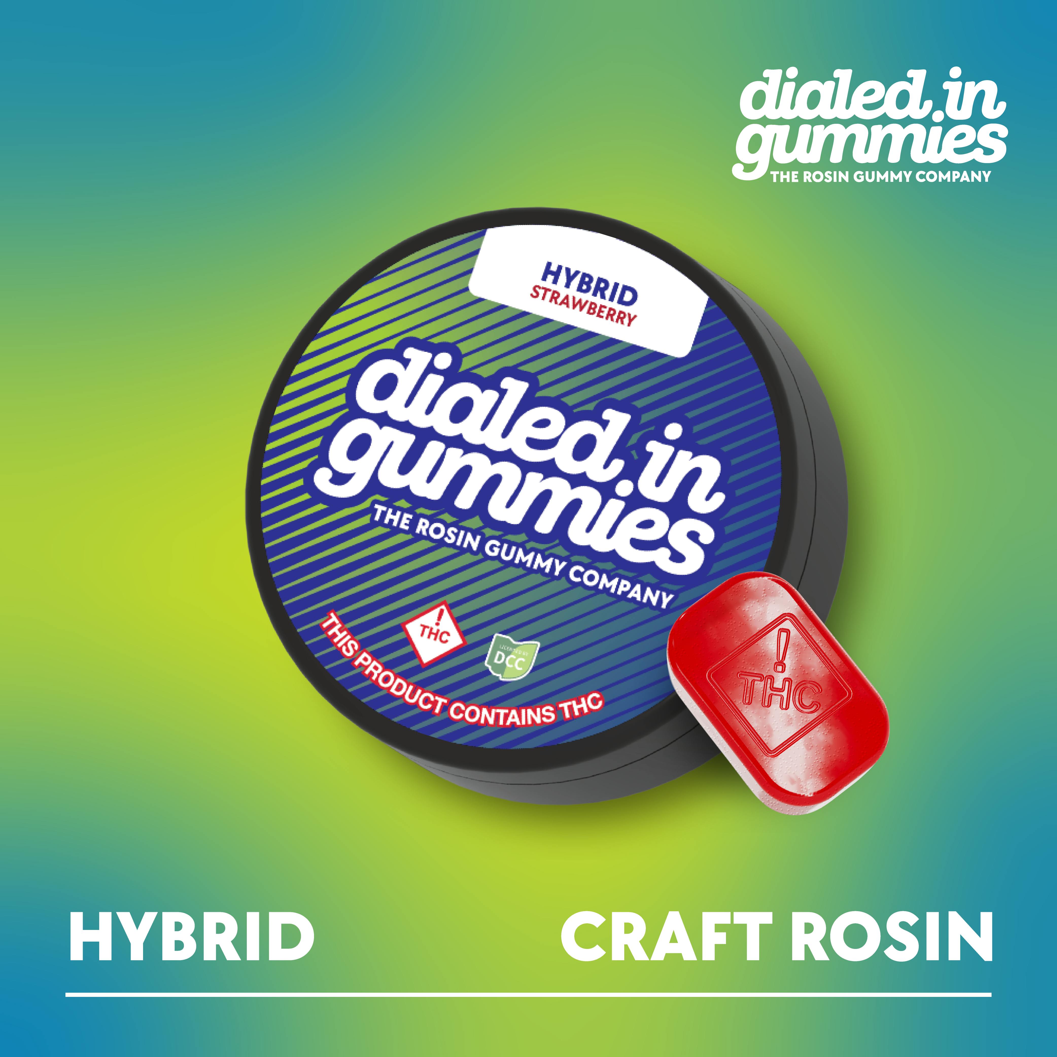 Dialed In: Strawberry - Live Rosin Gummies 10pk 100mg