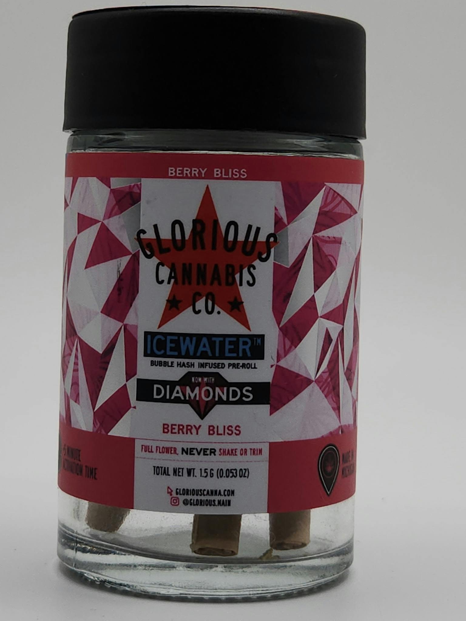 Glorious | Icewater Hash Infused Pre-Roll 3-Pack - 1.5g - Tangy Twist