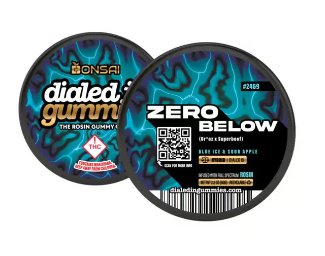 Dialed In - Rosin Gummies - Zero Below (H) 100mg | The Fireplace