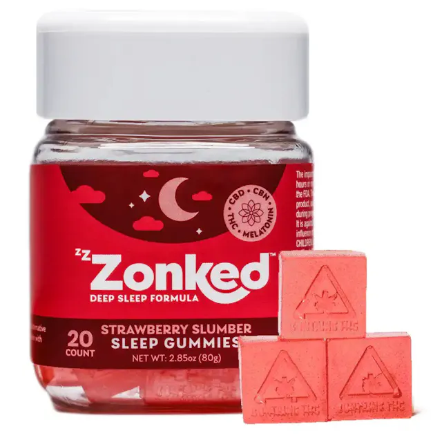 Zzzonked Gummies Strawberry Slumber 20pk/100mg (indica, 5g)