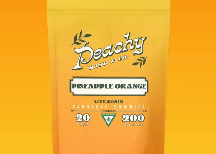 Peachy Hash & Co - 200mg Live Rosin Gummies - Pineapple Orange