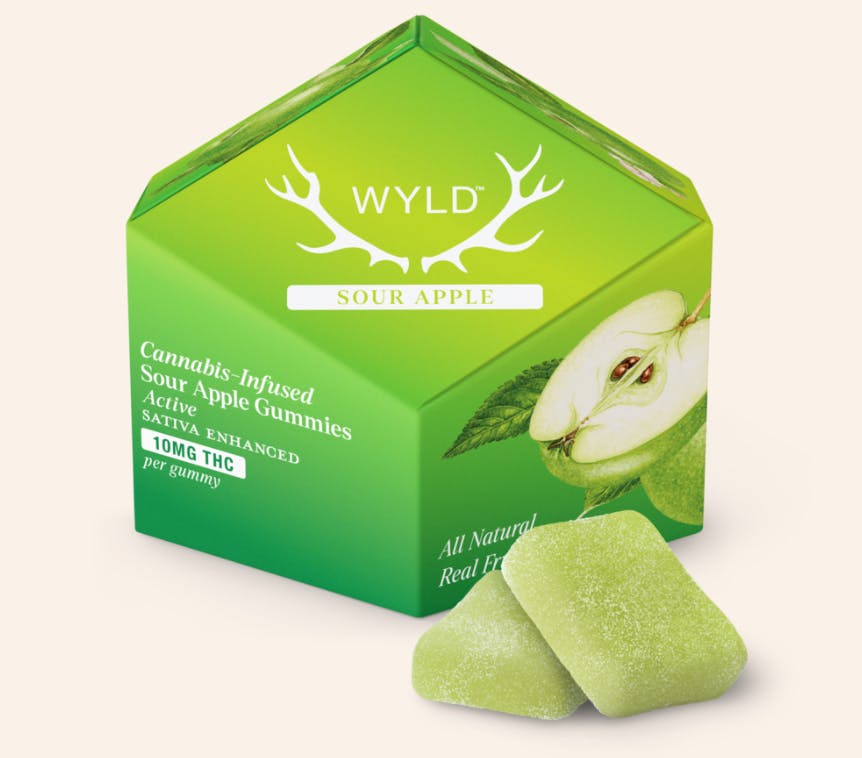Sour Apple Sativa Enhanced Gummies-1