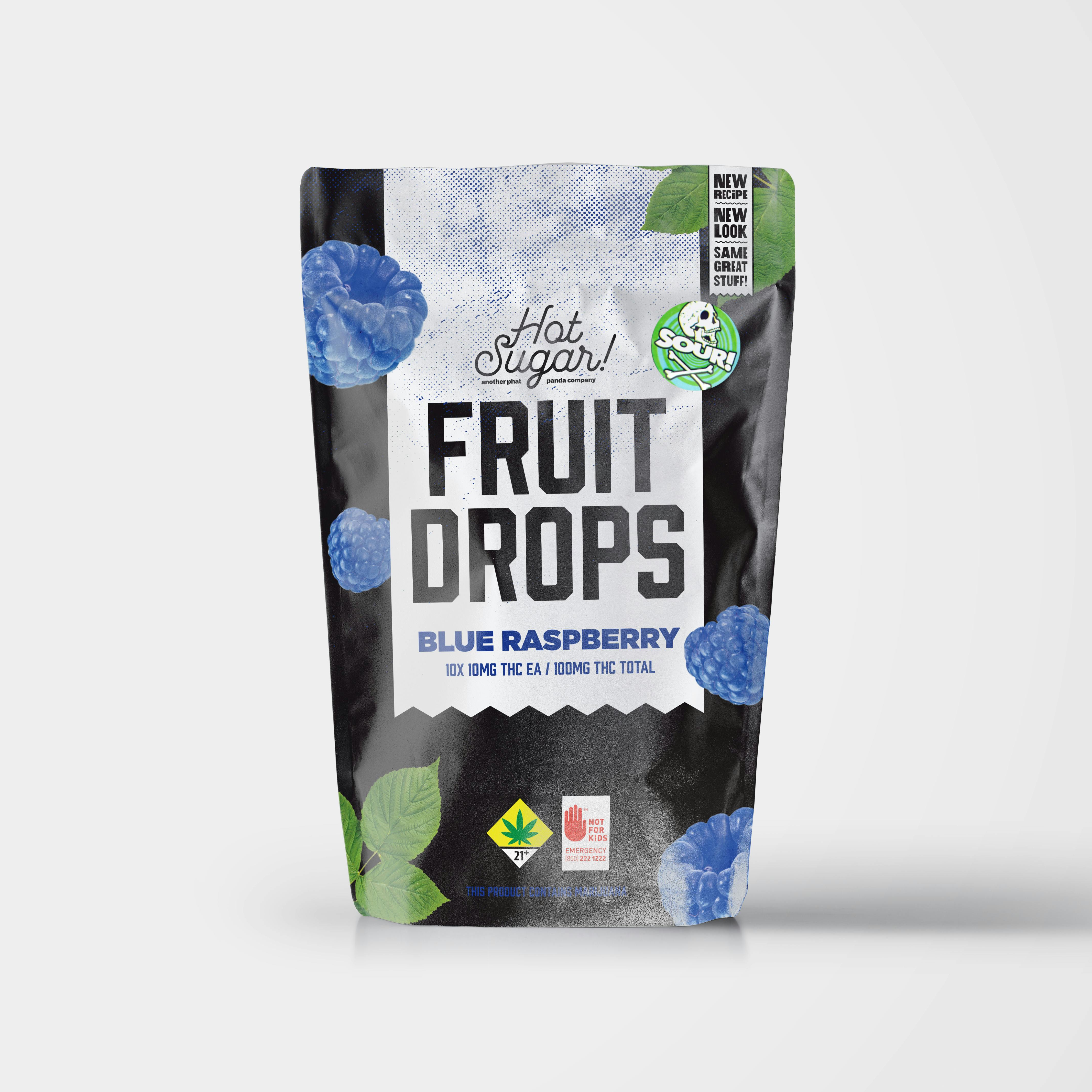 Sour Blue Raspberry Fruit Drops - SOUR | 10pk | (100mg)