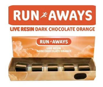 Product Run Aways Dark Chocolate Orange Live Resin 5pk 100mg
