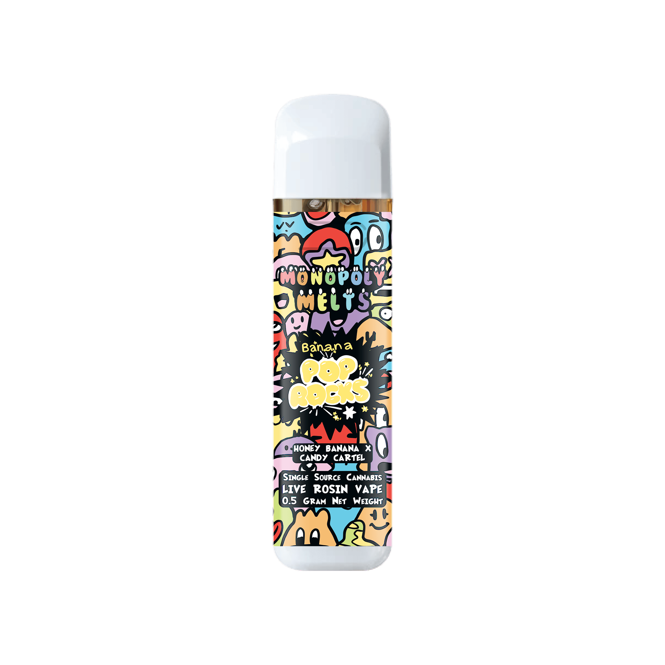 Monopoly Melts - .5g Live Rosin Disposable - Banana Pop Rocks