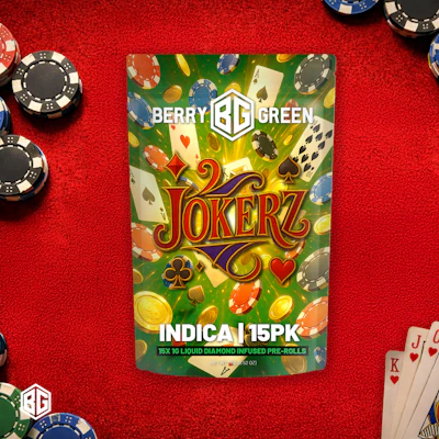Berry Green - 15-Pack 1g Liquid Diamond Infused Prerolls - Jokerz - PRE_ROLLS by Berry Green at King of Budz