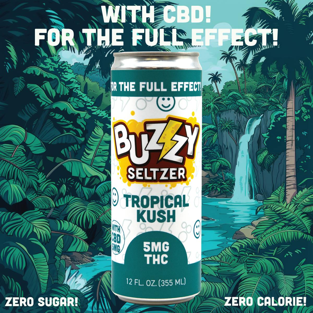 Photo of Buzzy Seltzer – Tropical Kush (w/ CBD) – 5mg