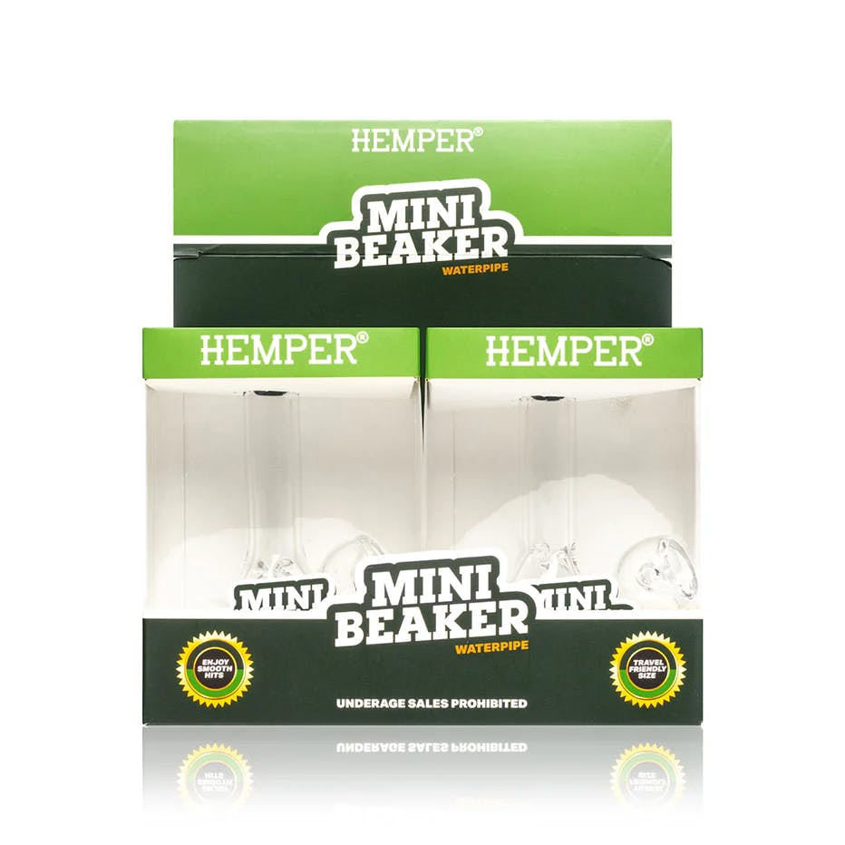 Hemper | Mini Beaker Bong Display | 4ct