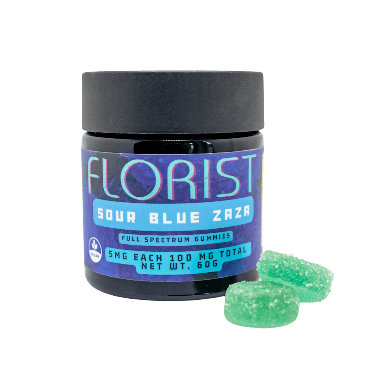 Image of Sour Blue Zaza Gummies | 100mg Gummies