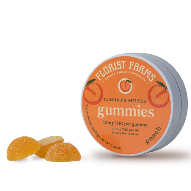 Florist Farms Florist Farms | Peach Gummies 100mg