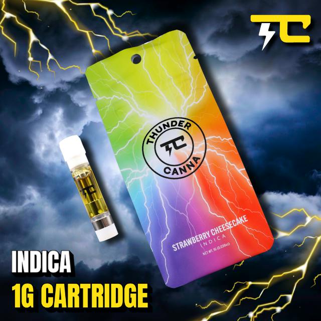 Thunder Canna - 510 Vape Cartridge - - Indica - **STRAWBERRY CHEESECAKE** (10/$40)