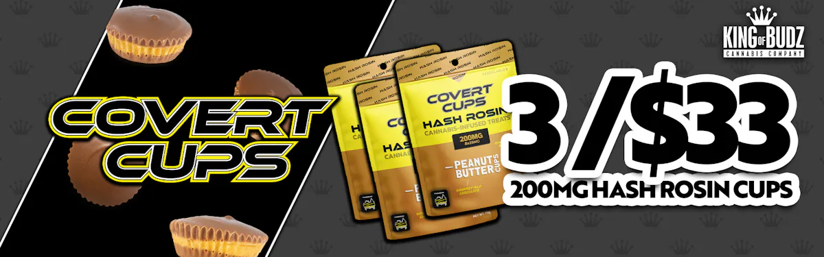 Covert Cups - 200mg Hash Rosin Cups - 3/$33