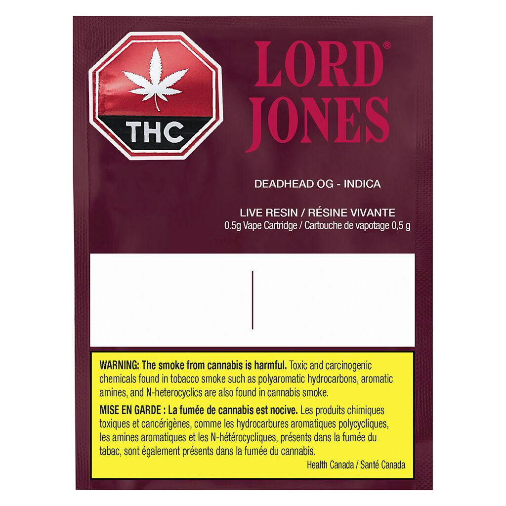 Lord jones -  deadhead og pure live resin 510 vape