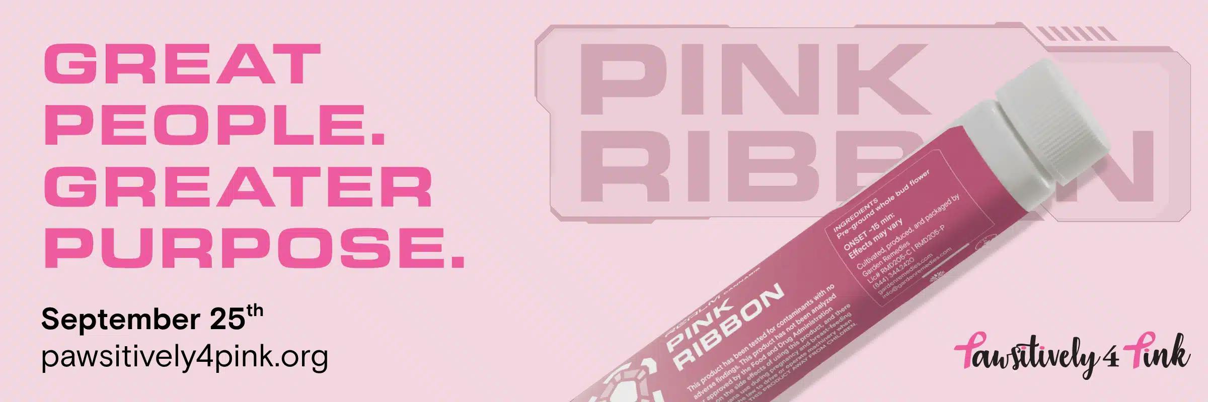 Pink Ribbon Pre Roll Supports Pawsitively4Pink