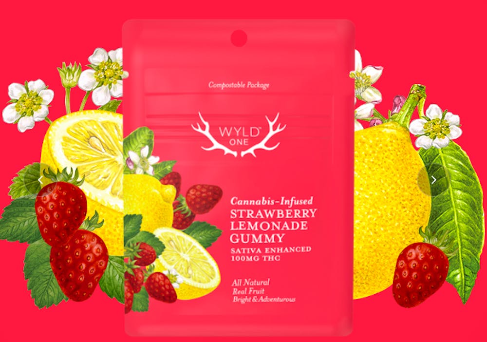 Product Wyld | Strawberry Lemonade | 100mg THC Single Gummy