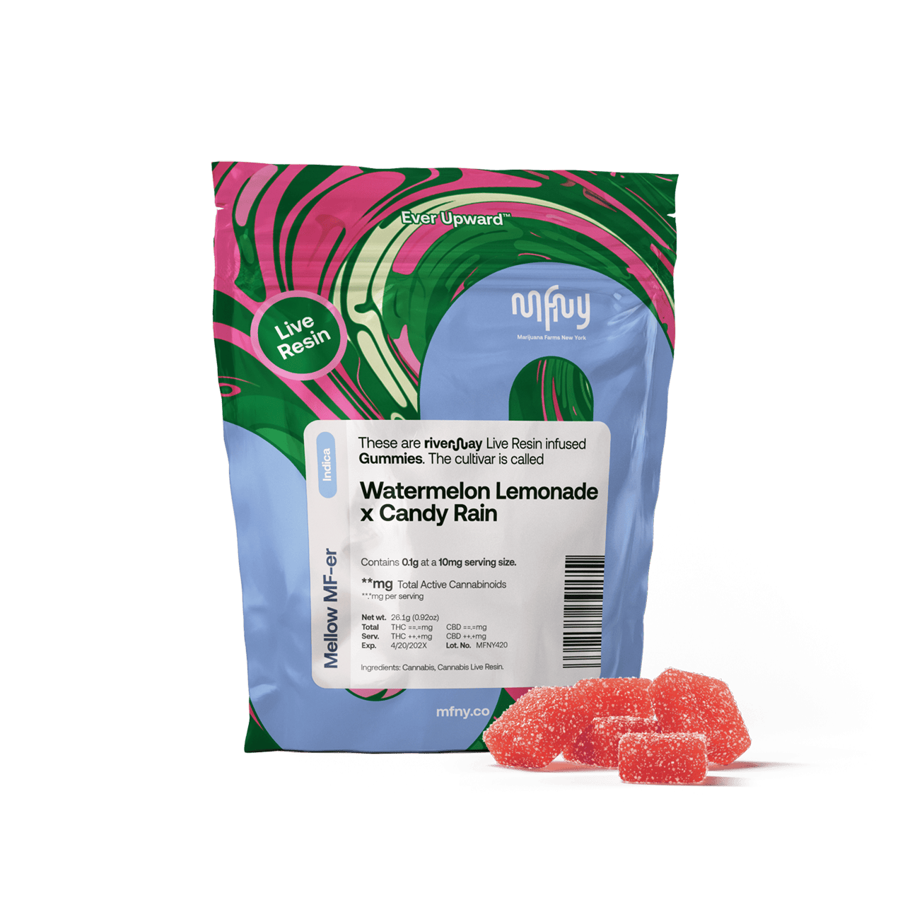 Watermelon Lemonade x Candy Rain Live Resin Gummies | 10 pk