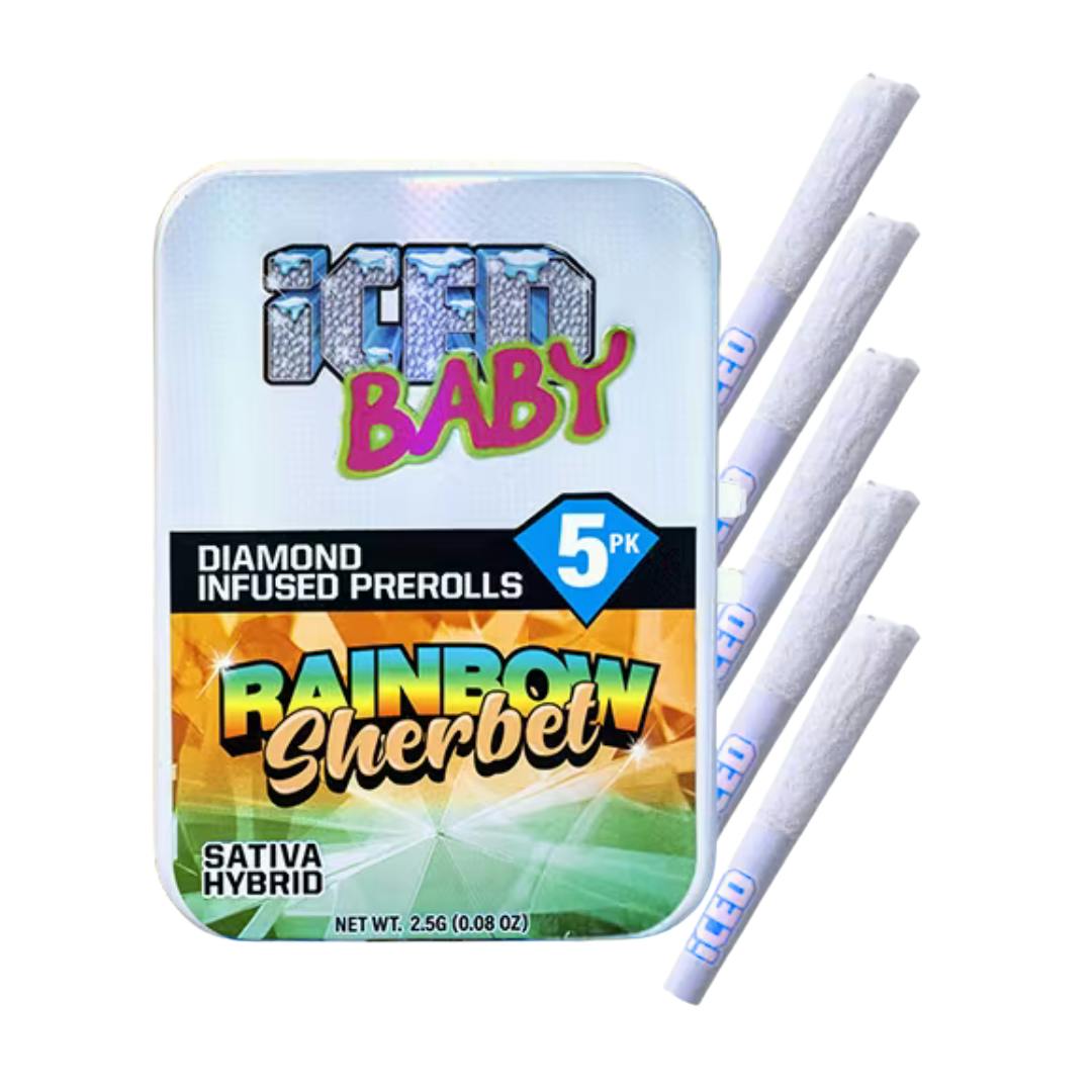 RAINBOW SHERBET ICED INFUSED PREROLLS 5PK
