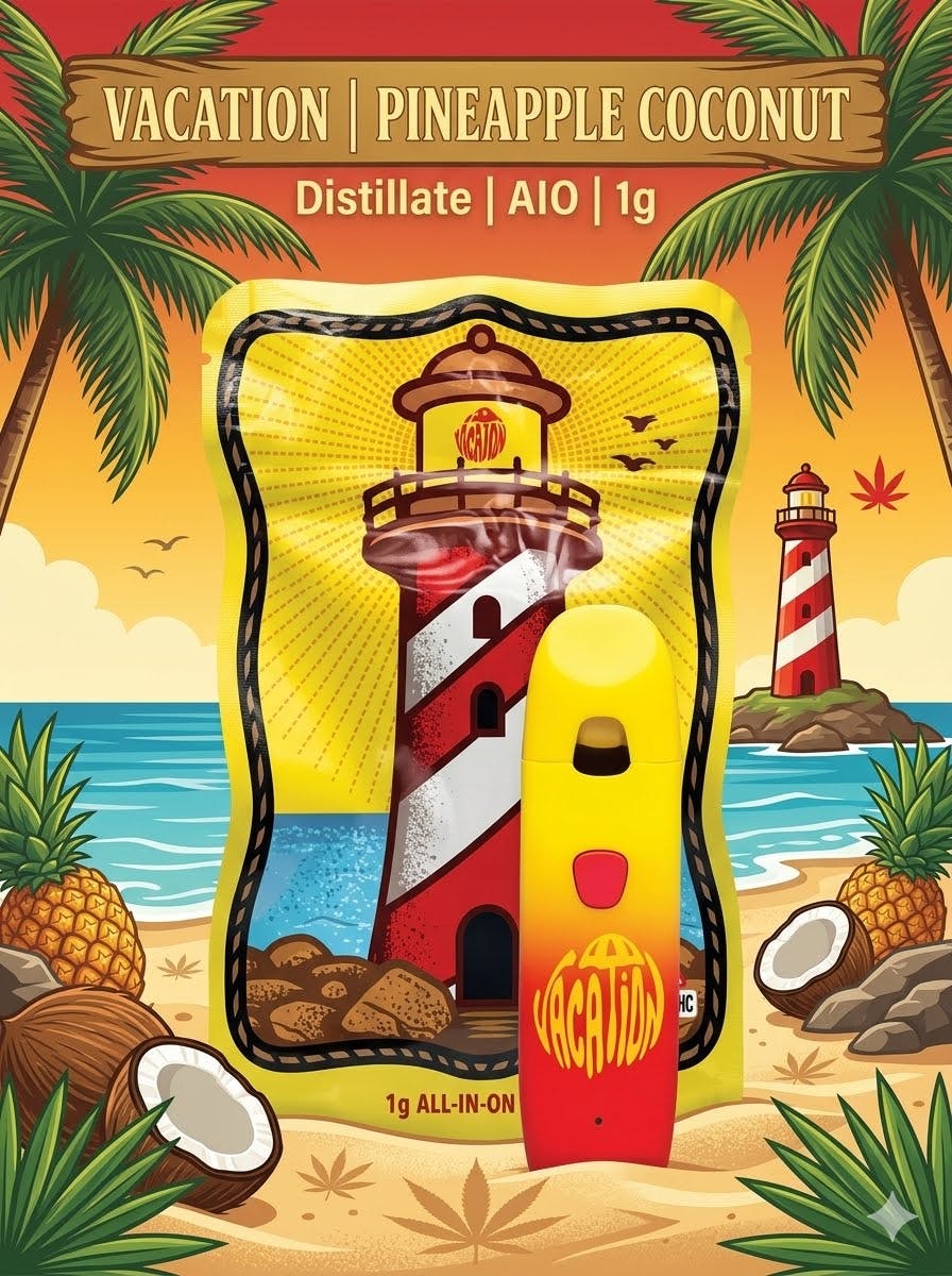 Product Vacation | Pineapple Coconut | Distillate | AIO | 1g