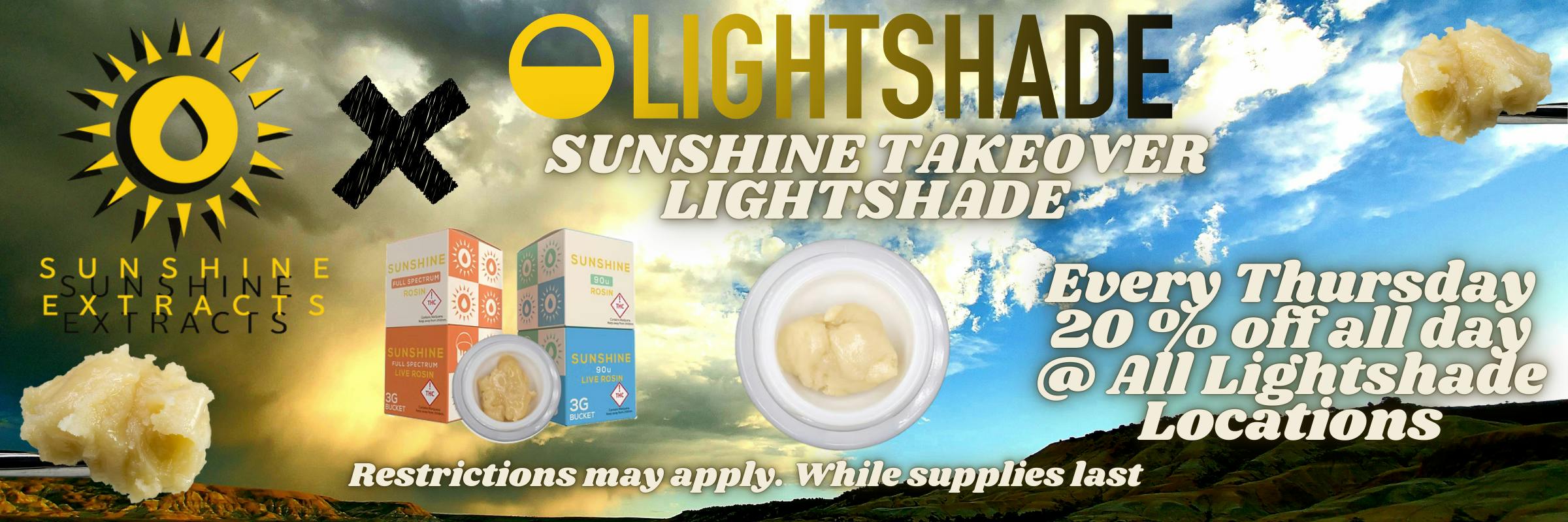 Sunshine Extracts 20% off All Day